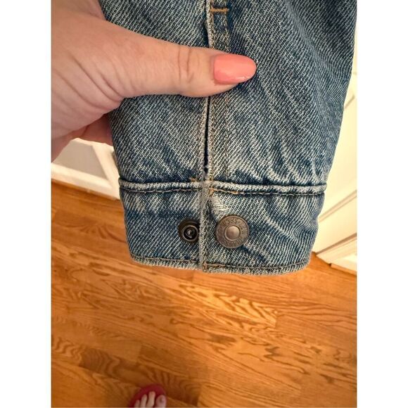 Levi’s Fleece Lined Denim Trucker Jacket sz M EUC - Picture 4 of 7